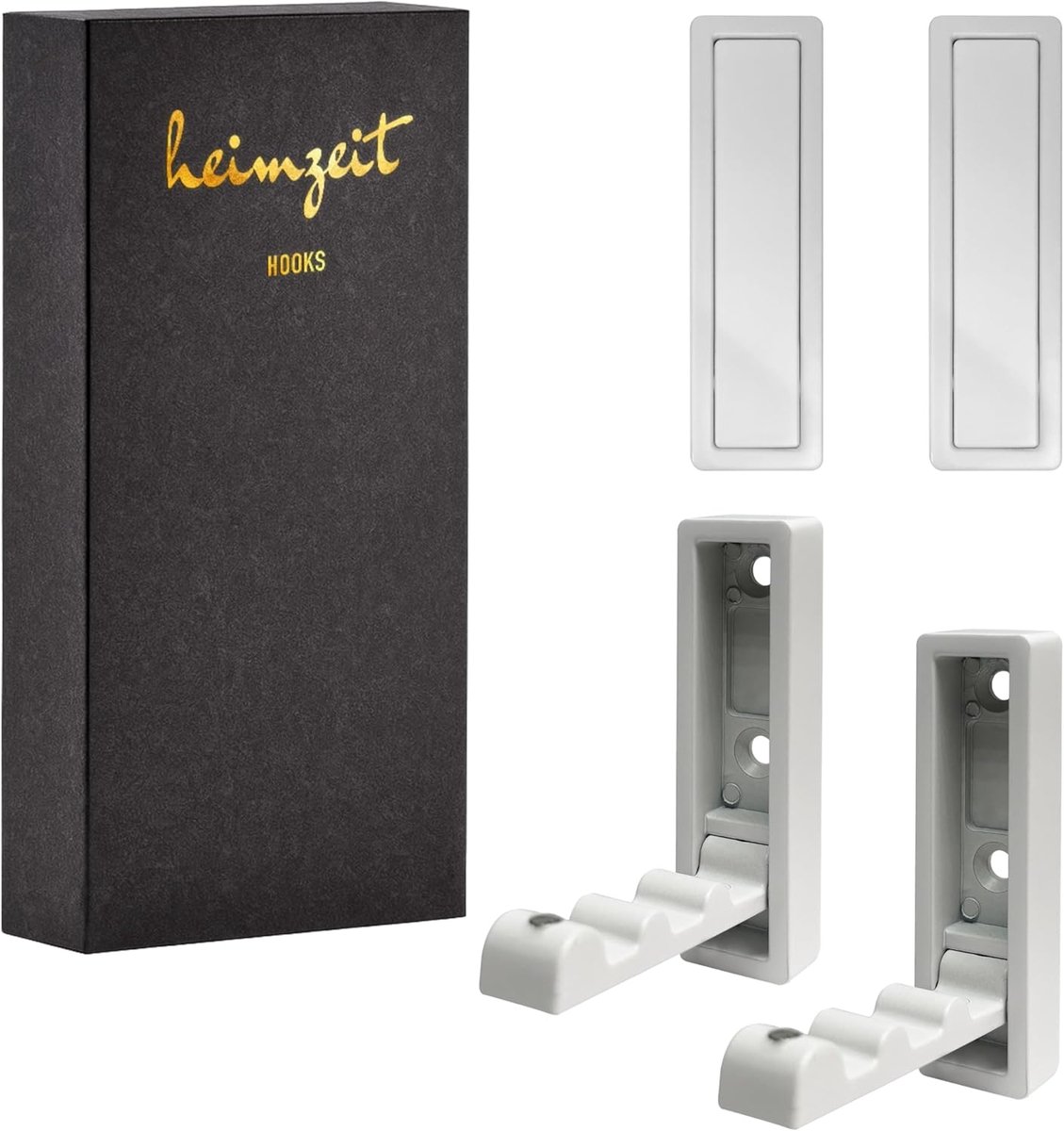 Wandhaken voor kleding - 4 stuks wit - metaal - modern design - ideaal voor jassen en handdoeken - ShopVlot