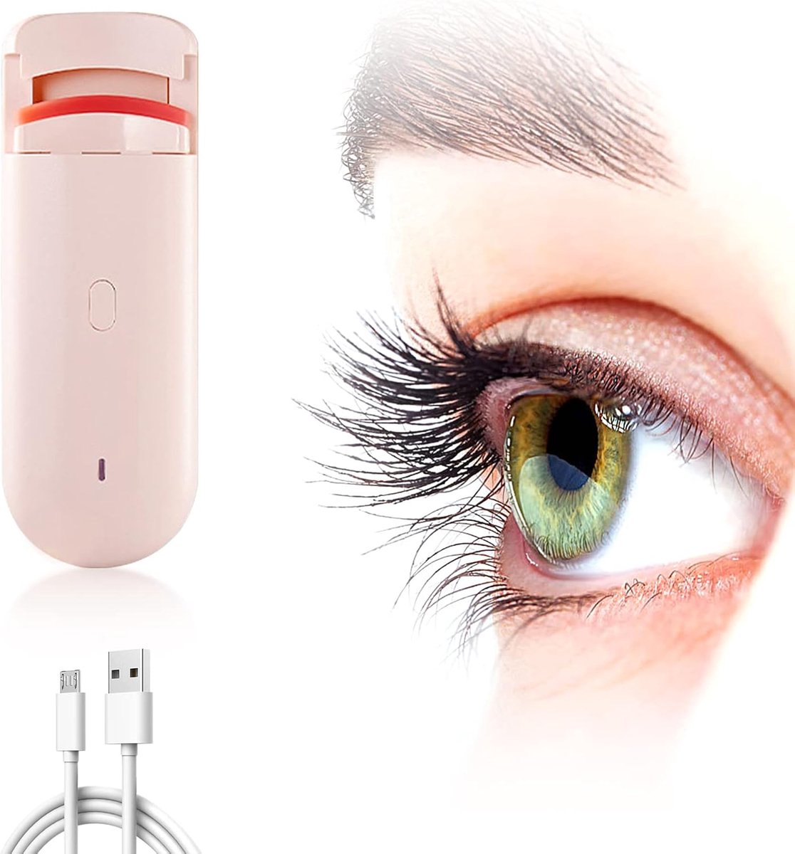 Wimperkruller elektrisch - USB-C oplaadbaar - Siliconen verwarmingspad - Voor langdurige lift van wimpers - ShopVlot