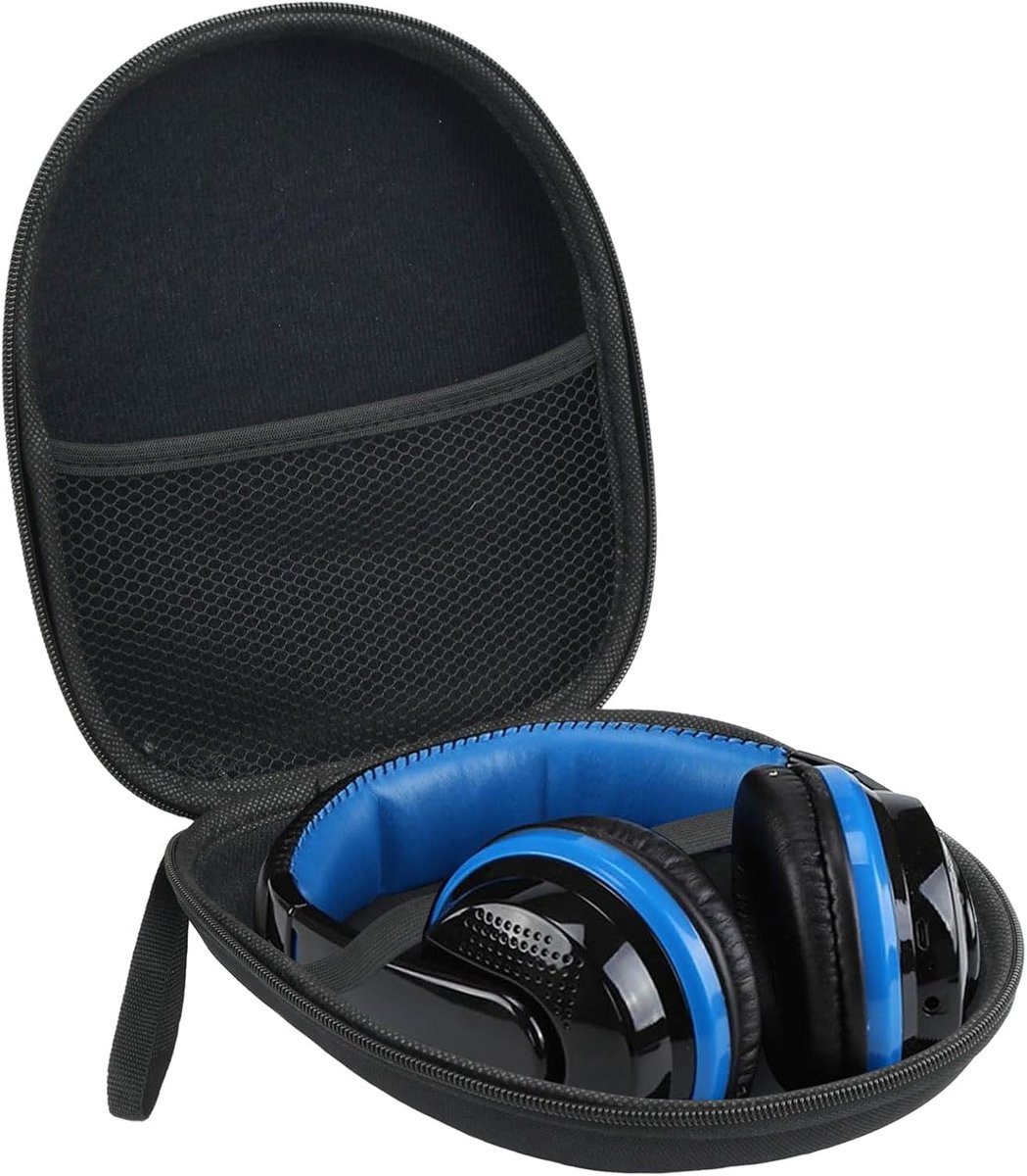 Hoofdtelefoon tas 22 x 19 x 6 cm - Beschermende hoes - Opbergtas voor hoofdtelefoon - Ideaal voor onderweg - ShopVlot