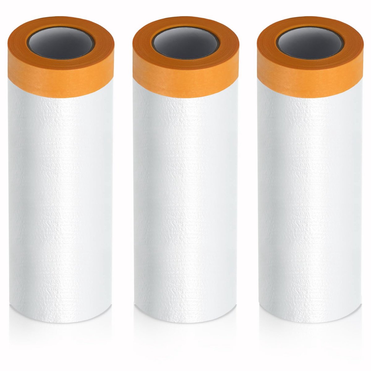 Beschermfolie met plakband - 3 rollen 400 cm - transparant PE film - effectief tegen stof - ShopVlot