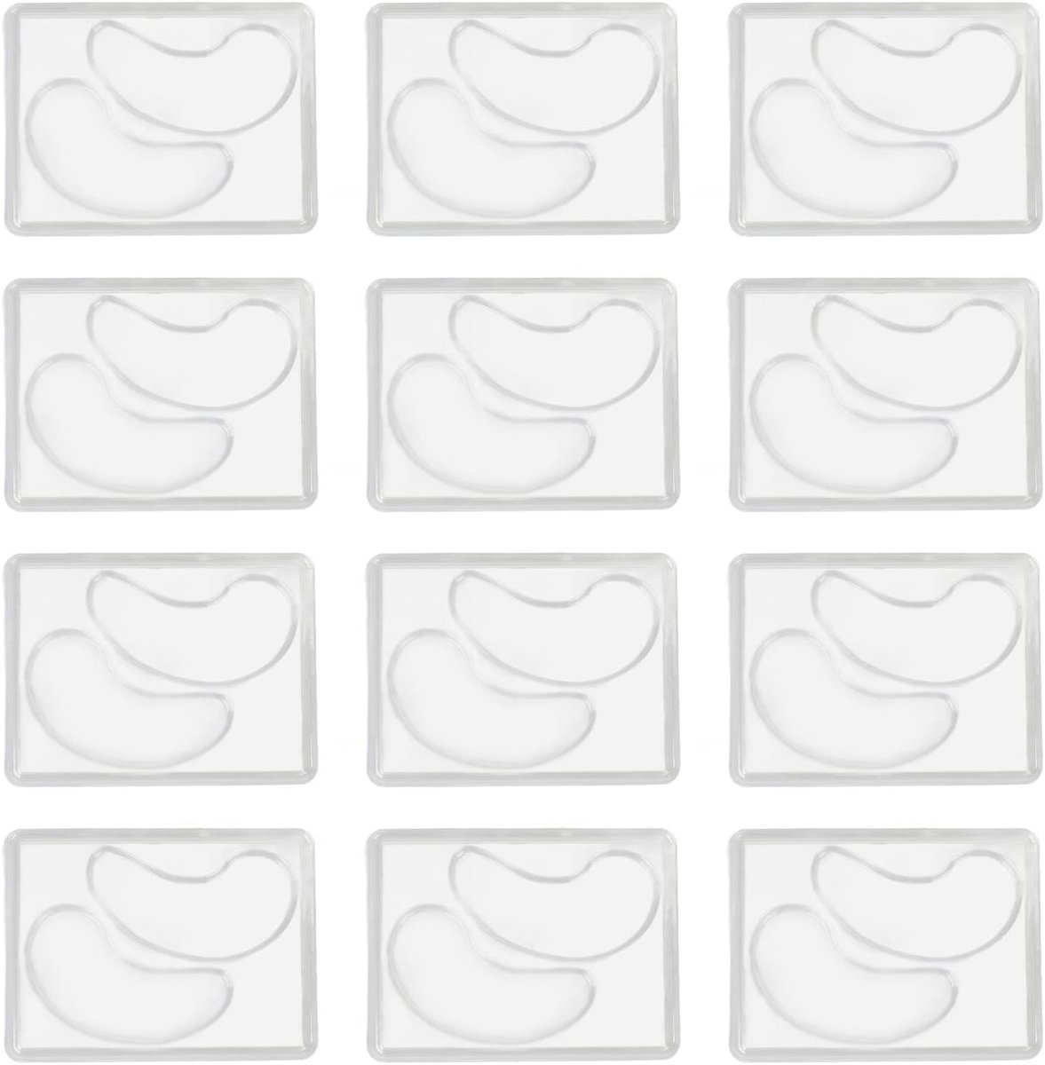 DIY Oogmasker Mallen 12St - Transparant - Herbruikbaar - Maak zelf effectieve huidverzorging - ShopVlot