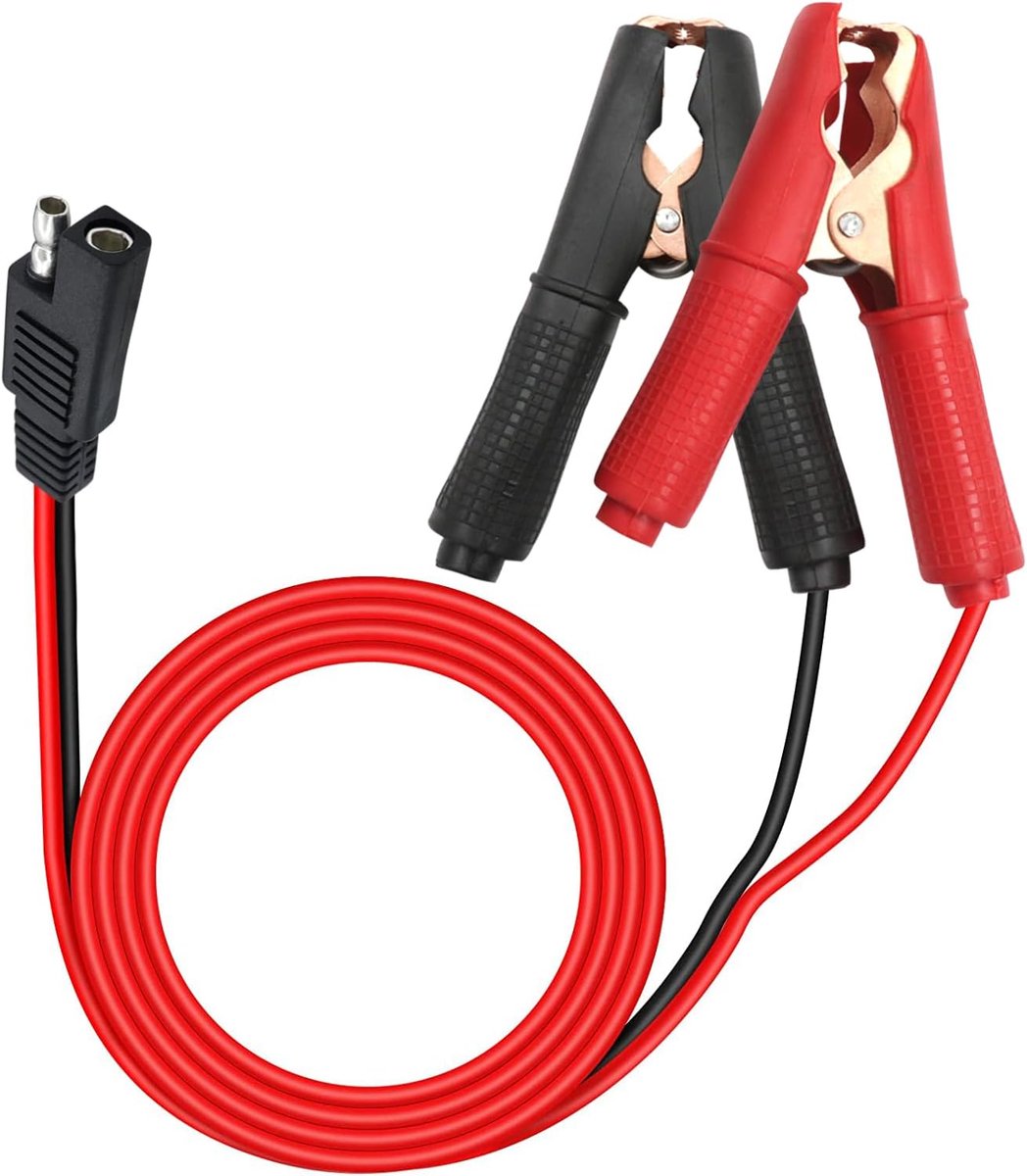 Alligatorclips 14AWG SAE Connector - Met krokodillenbekken - Voor batterijopladen of apparatuur - 1m lengte - ShopVlot