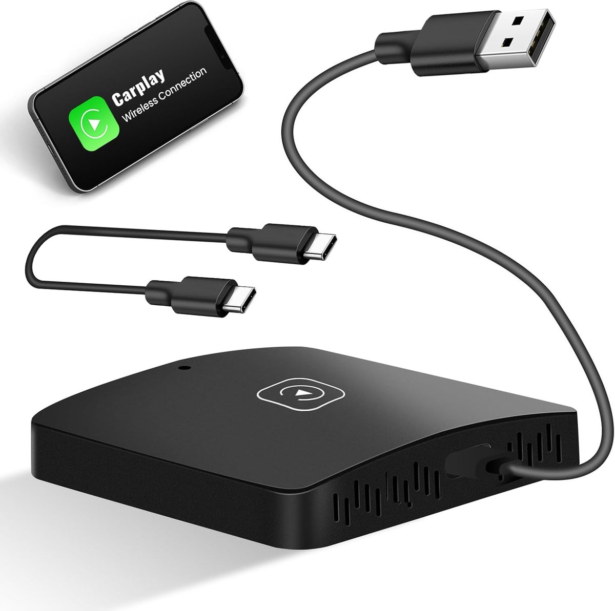 CarPlay draadloze adapter - Plug-and-Play - Voor fabriek CarPlay - Gemakkelijk draadloos gebruik - ShopVlot
