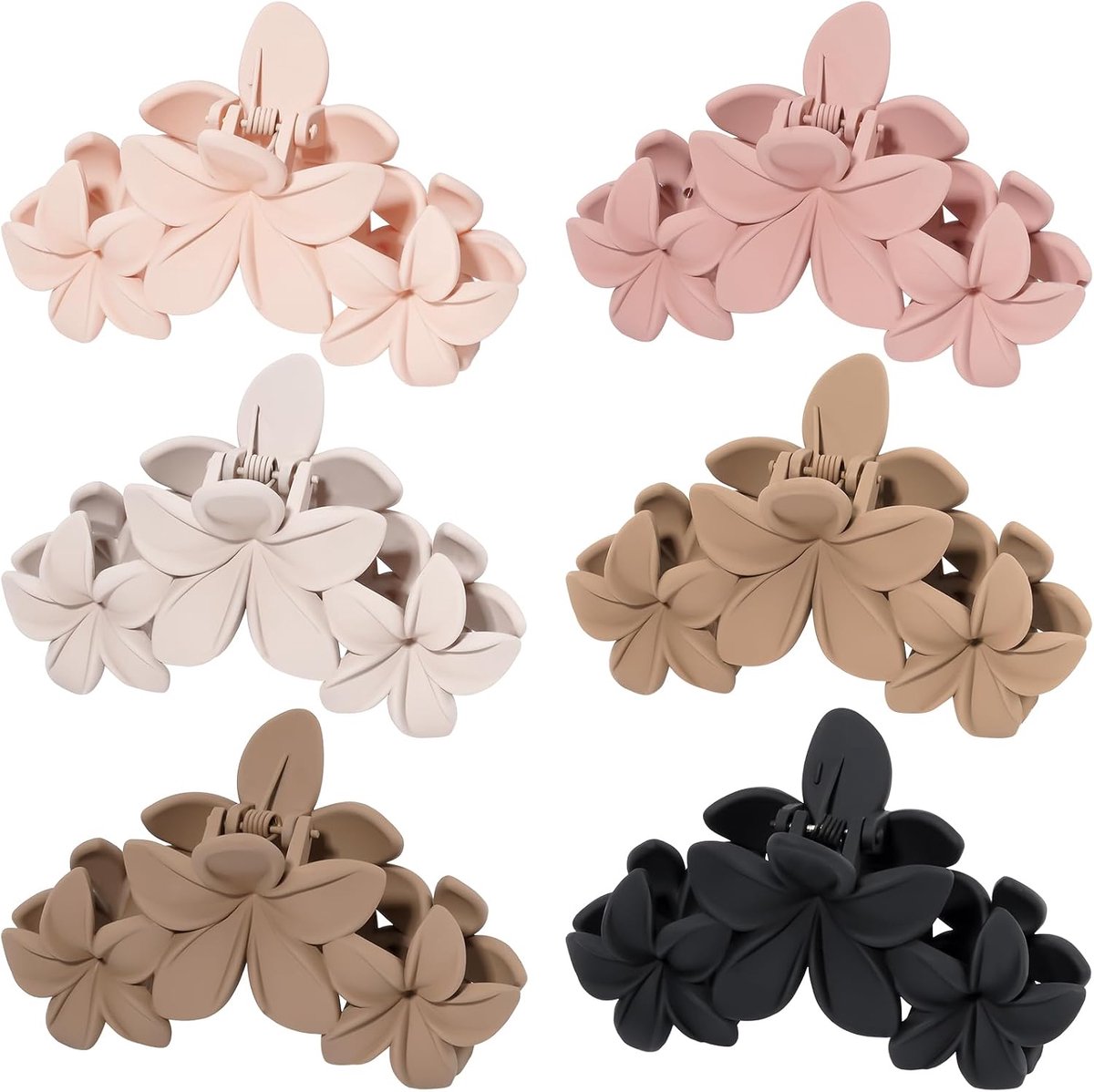 Haarclips 11 cm - bloemen - grote haarspelden - stevig en slipvast voor dikke haren - ShopVlot