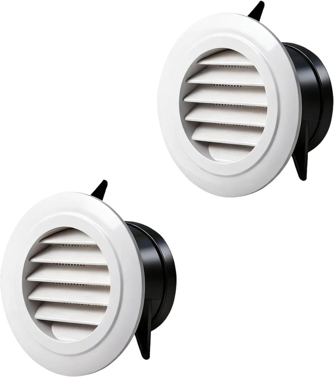 Rond afvoerrooster 75 mm - ABS-kunststof - met muggenbeschermingsnet - voor efficiënte ventilatie - ShopVlot
