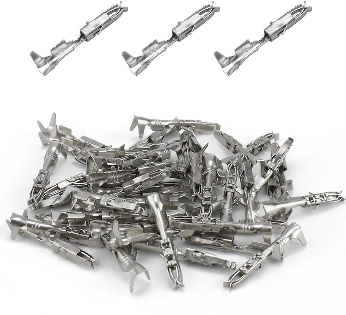 Micro Timer Crimp Connectors 50 Stuks - Mini ISO Stekker 0.5-1mm² - Vrouwelijke Plug Geïsoleerd - ShopVlot