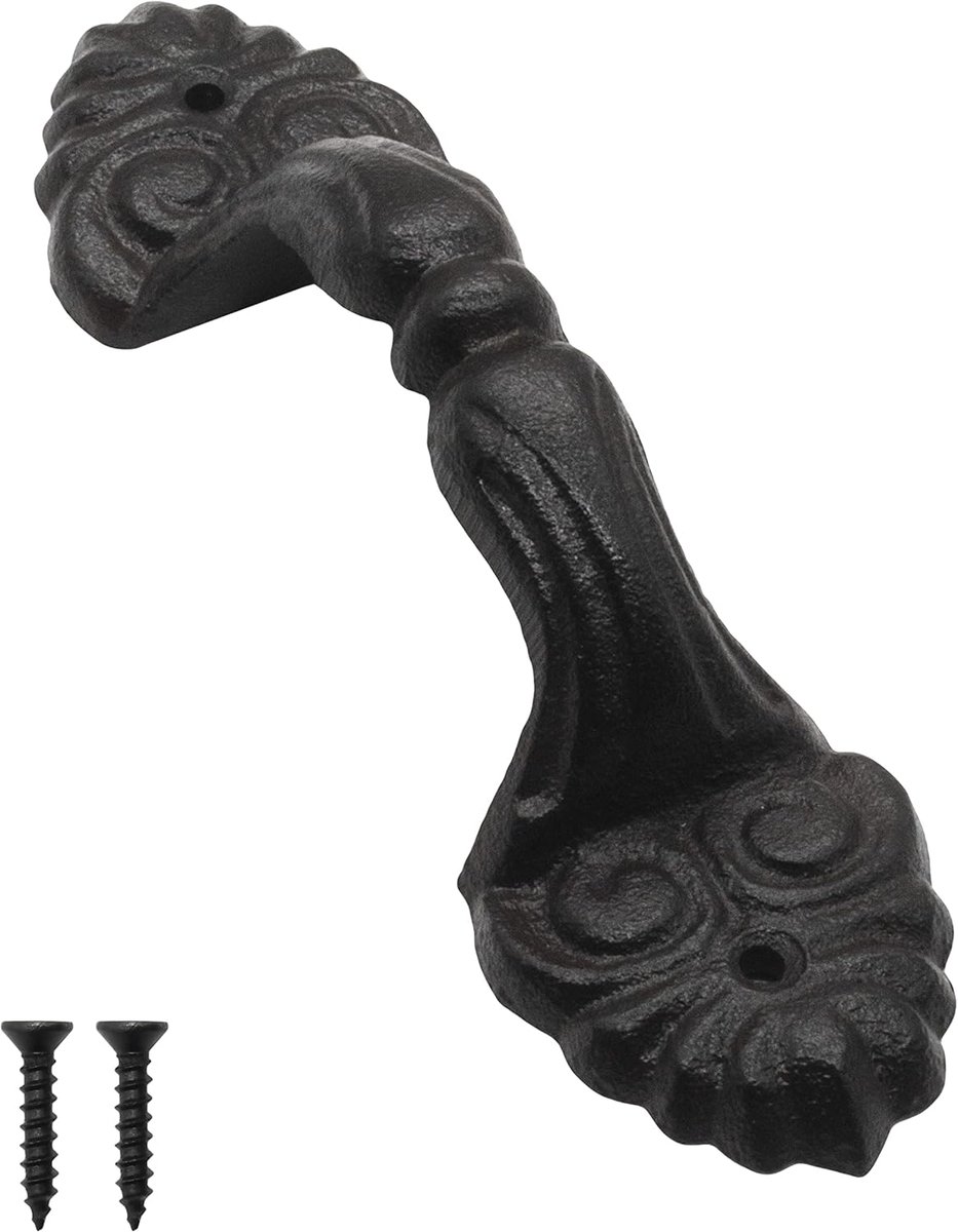 Deurklink 210 x 44 mm - gietijzer - antiek design - perfect voor meubels - ShopVlot