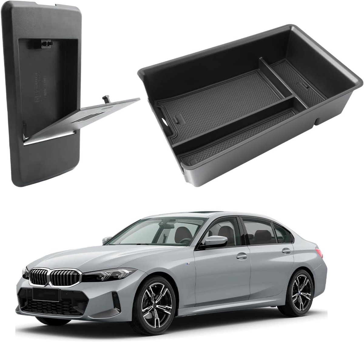 Center Console Organizer - Pack van 2 - Compatibel met BMW 3 Serie G20 G21 2019-2024 - Verbeterde opbergruimte - ShopVlot