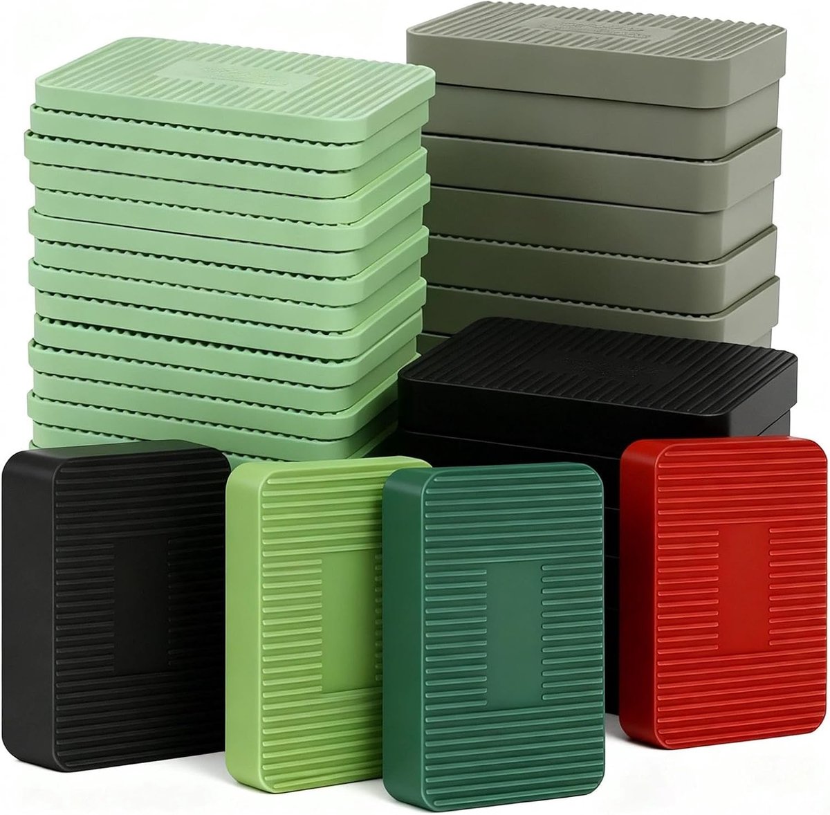 Compensatieplaten 60 x 40 mm - PP antislip basisplaten - 60 stuks - ideaal voor deuren en ramen - ShopVlot