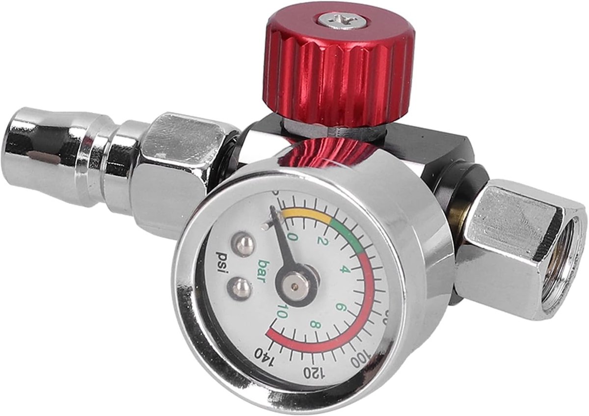 Verfspuitpistool Drukregulator - G1/4 Draad - Drukmeter - Voor Efficiënt Spuiten - ShopVlot