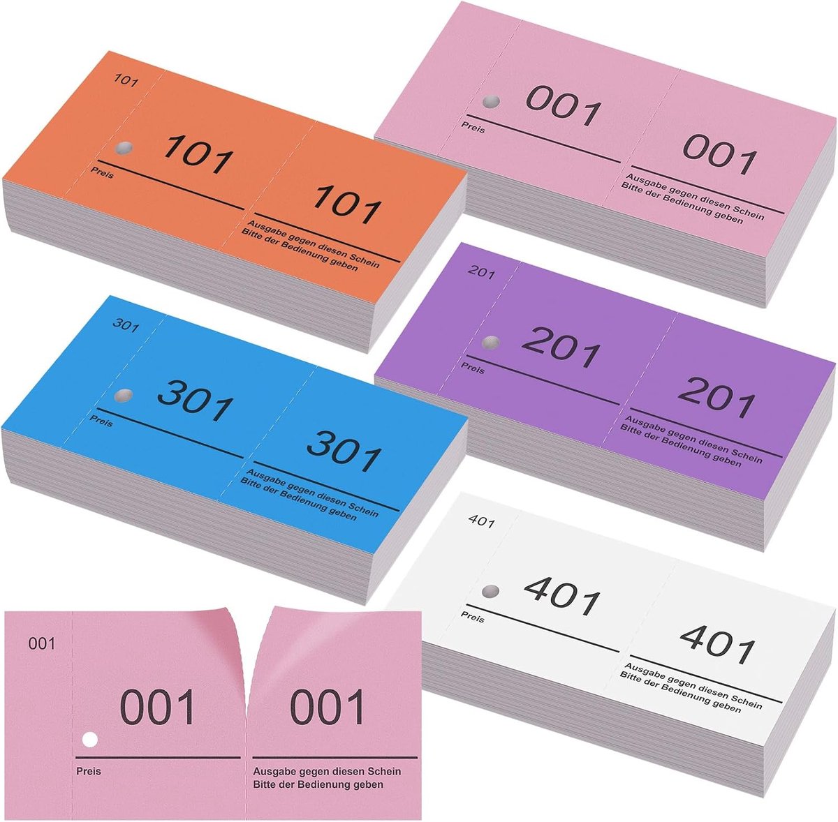 Nezyo Number blocks, double digits, blocks from 1 to 500 digits, 5 colours, 5 x 10 cm, number blocks for coins - ShopVlot