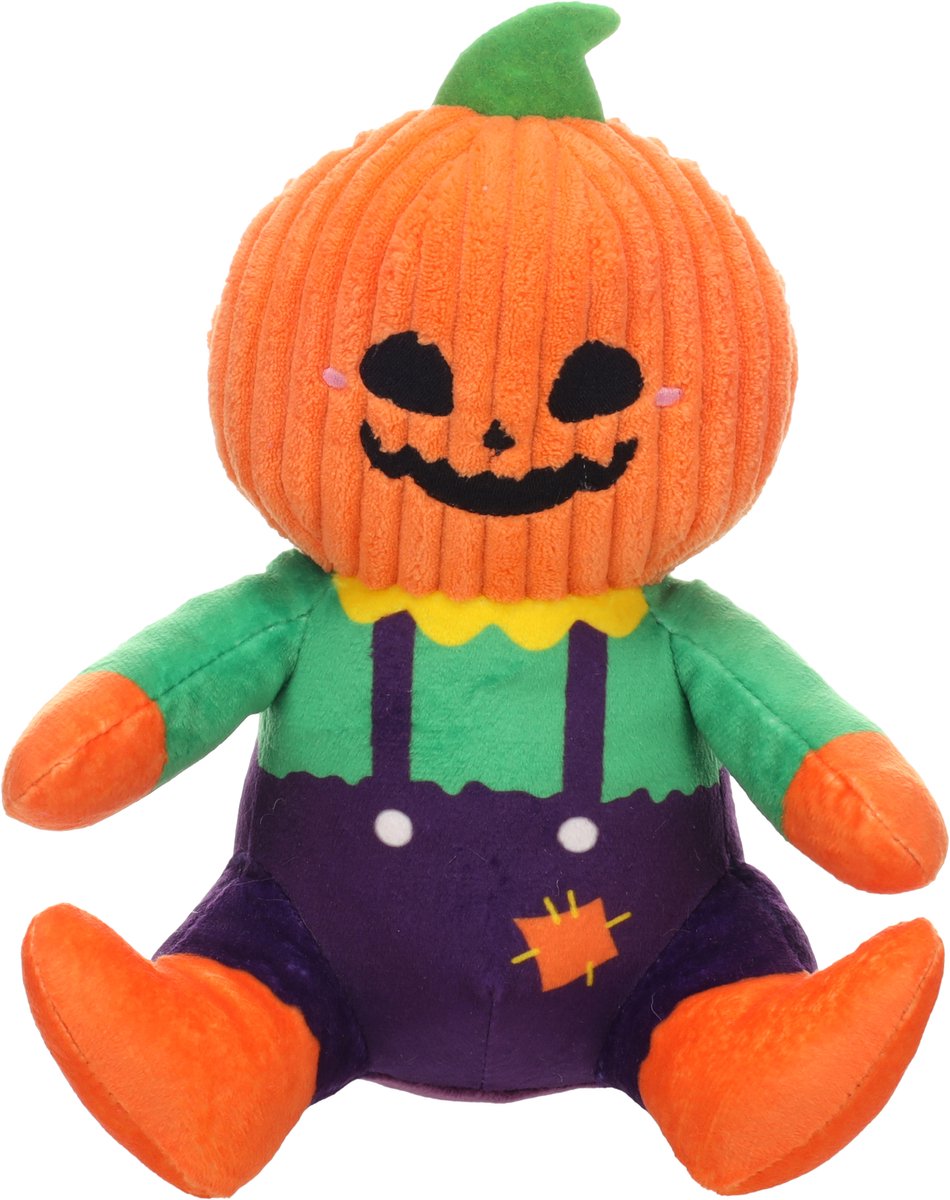 HALLOWEEN SPEELGOED POMPO MANNETJE ORANJE 20x16x25CM