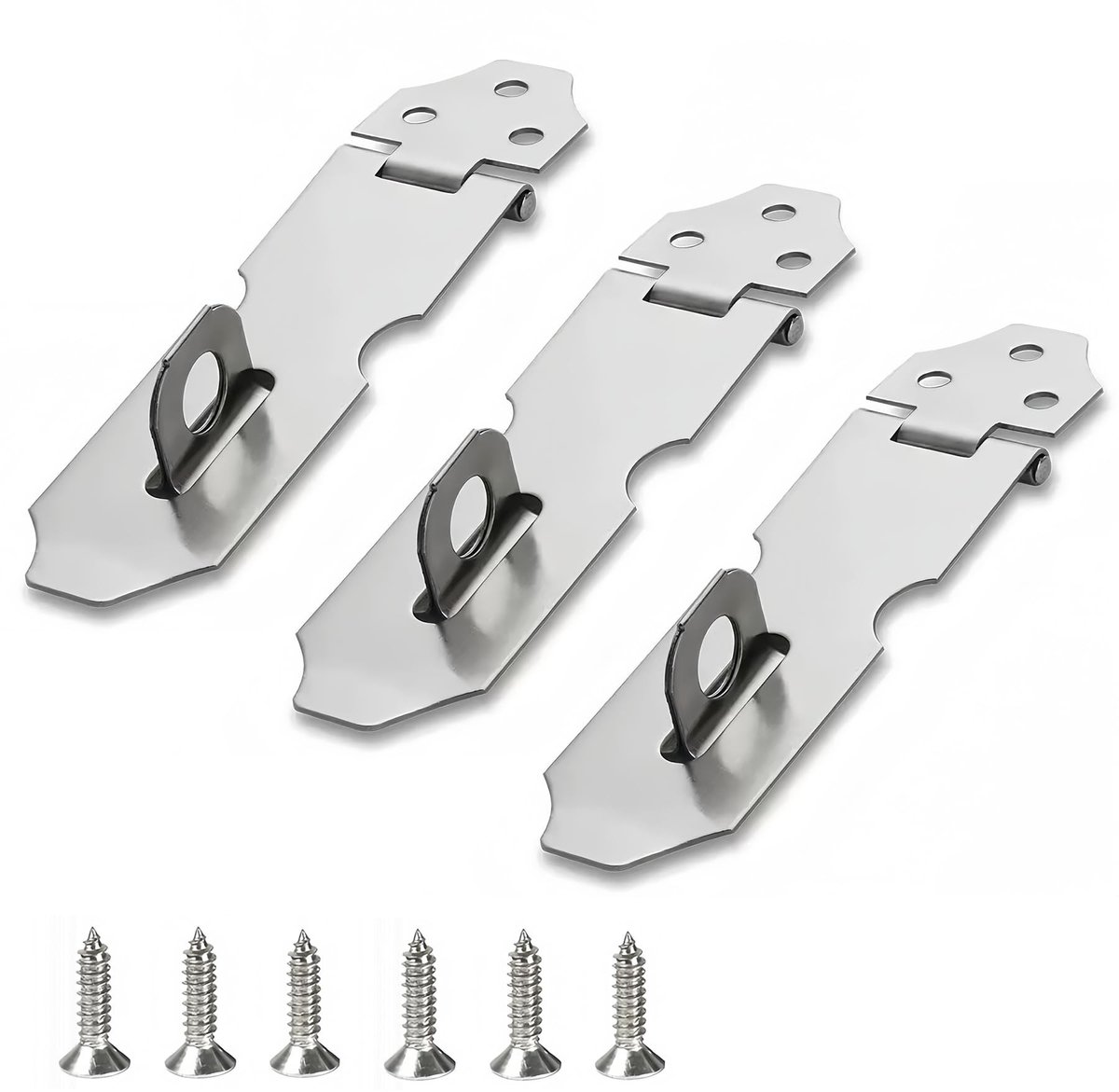 Solidchoice - Set van 3 RVS Hangsloten voor Deuren en Kasten