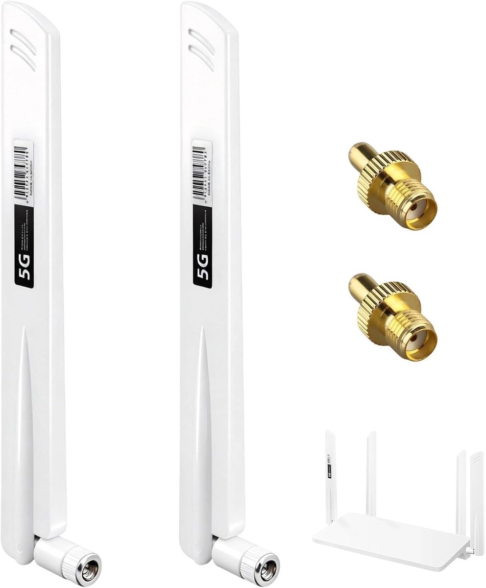 5G 4G LTE Antenna, 18DBI Omnidirectional SMA / TS9 600-6000MHz WiFi Antenna Indoor 4G Antenna for WiFi Card PCI WLAN - ShopVlot