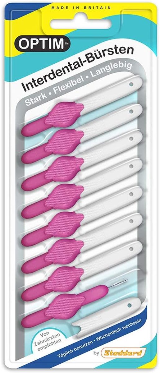 OPTIM interdental brushes 8-pack, pink 0.4mm size 0 - ShopVlot