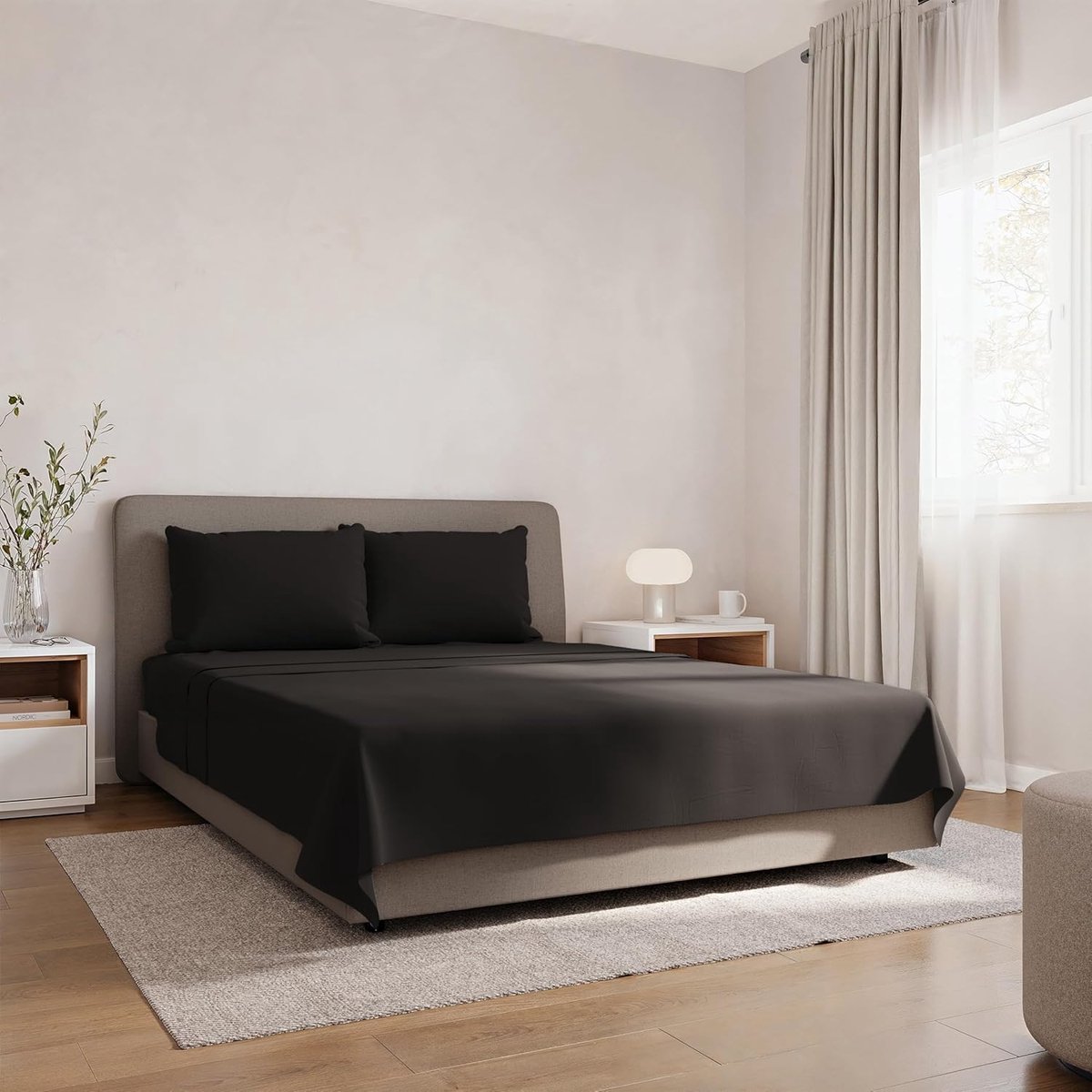 Sabanas Microfibra (Black, Bed 135) - ShopVlot