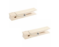 Houten wasknijper extra groot | Stevige houten knijper | 15 x 3,5 cm | 2x1 stuk