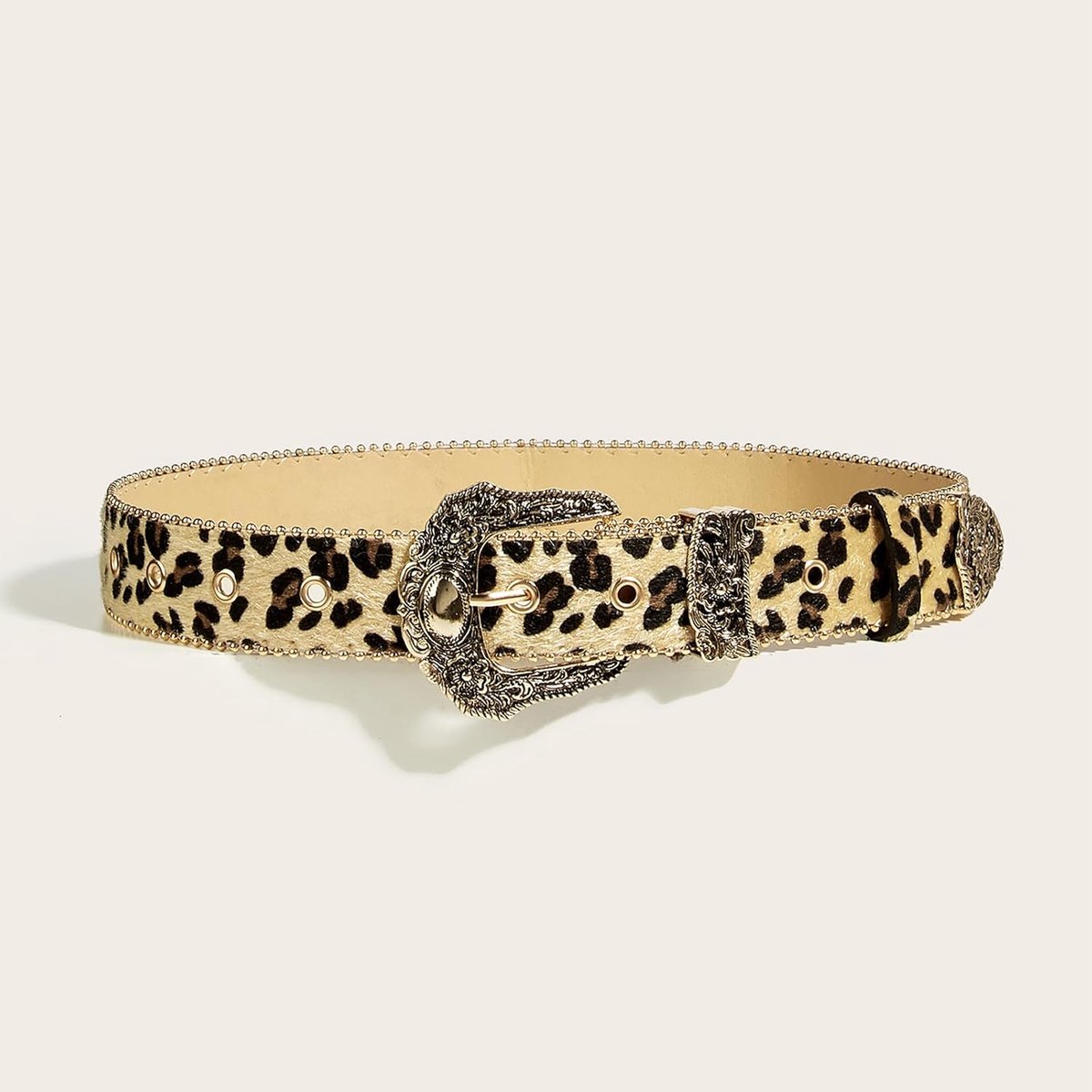 Women's Leather Belts Western Cowgirl Vintage Belt, Leopard Print, One Size - ShopVlot