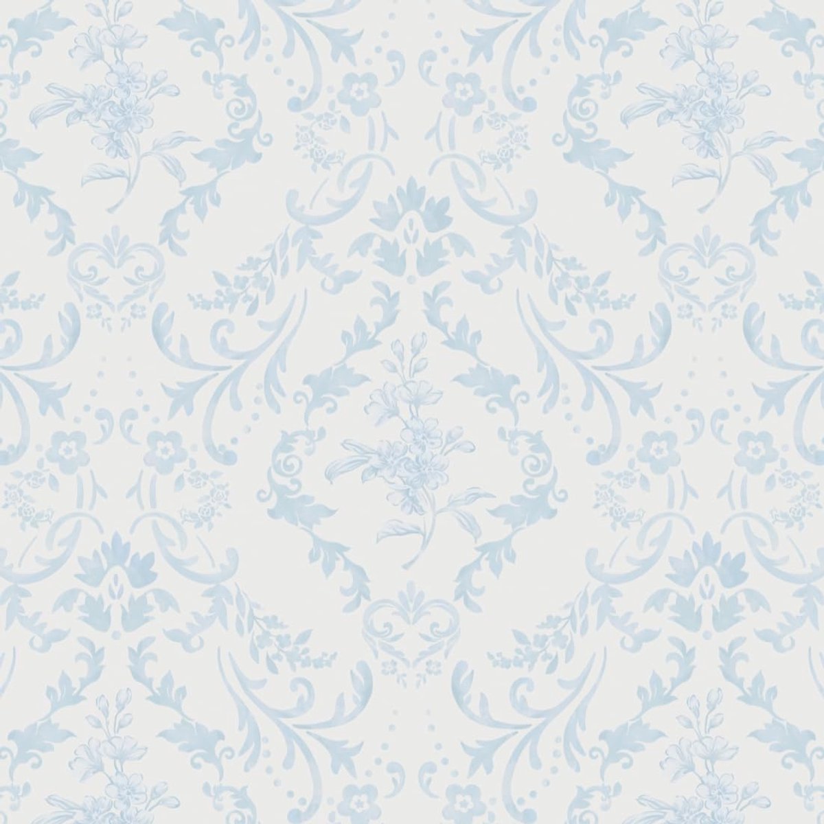 Timeet Self-Adhesive Wallpaper Wall Film 44 cm x 3 m Adhesive Film Blue White Vintage Flowers Ornaments Vinyl - ShopVlot