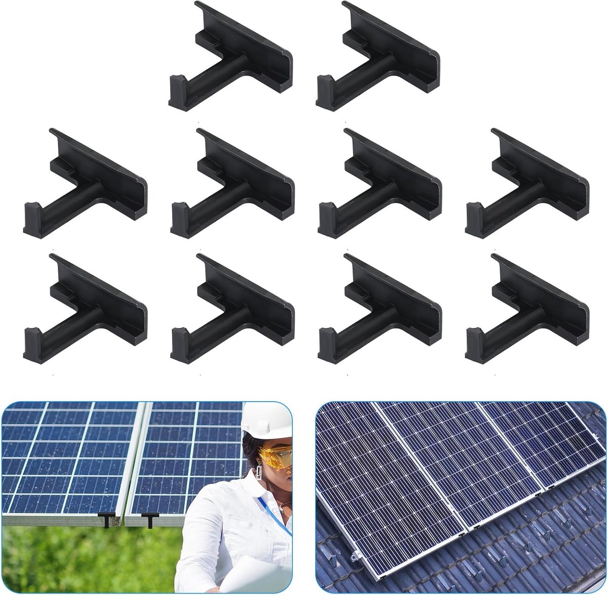 Solar Panel Water Drain Clips, 10pcs Solar Panel Sludge Removal Clip Water Drain Solar Panel Water Drain Clips, Solar - ShopVlot