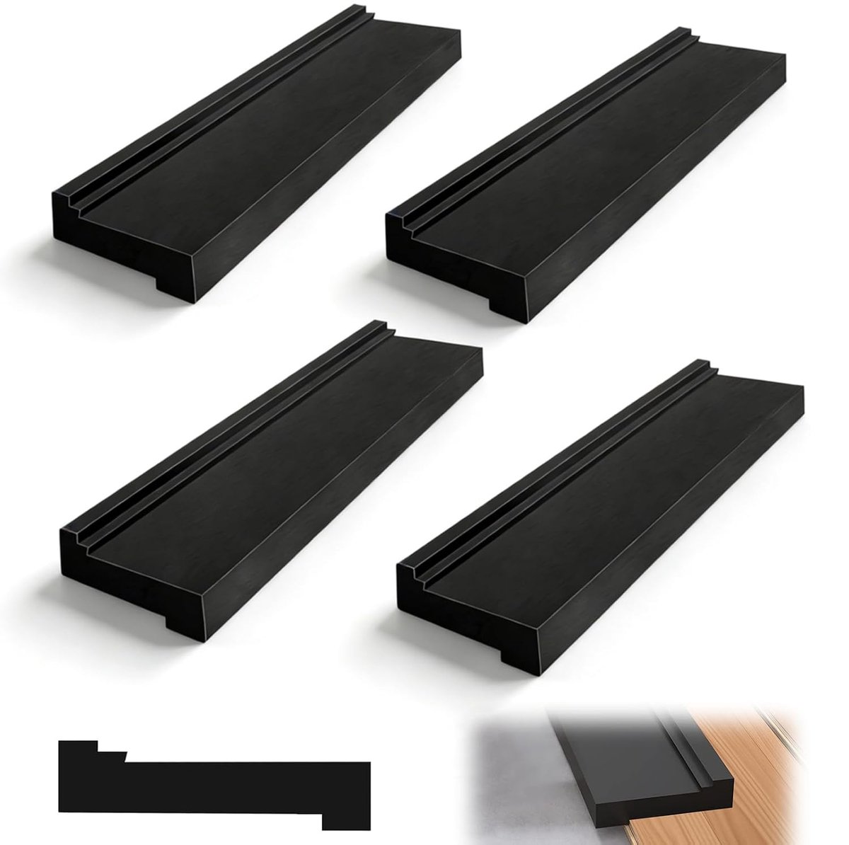 Pack of 4 Hammer Wood Laminate Block Universal Vinyl Floor Tools with 3 Different Edges, Laminate Floor Tools, Beating - ShopVlot