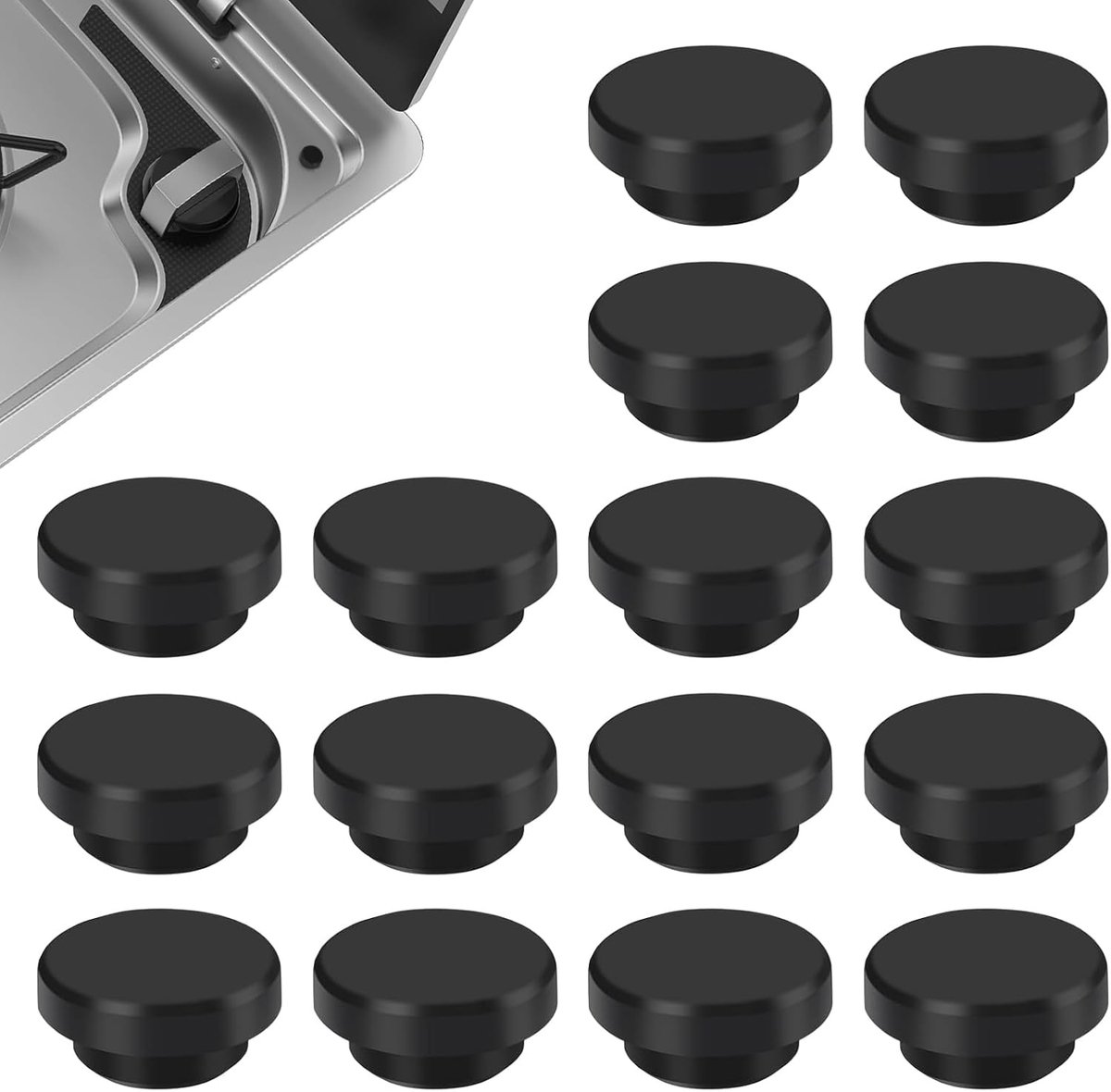 Pack of 16 Rubber Stops Screw Cover Caps Rubber Cover Caps for 8mm Hole RV Heater Rubber Cover Caps RV Heater - ShopVlot