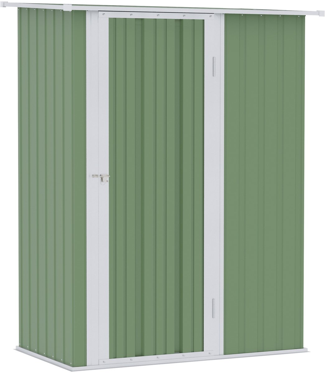 Zubaliya Gereedschapsschuur van staal – deur – 142 x 84 x 189 cm – Groen