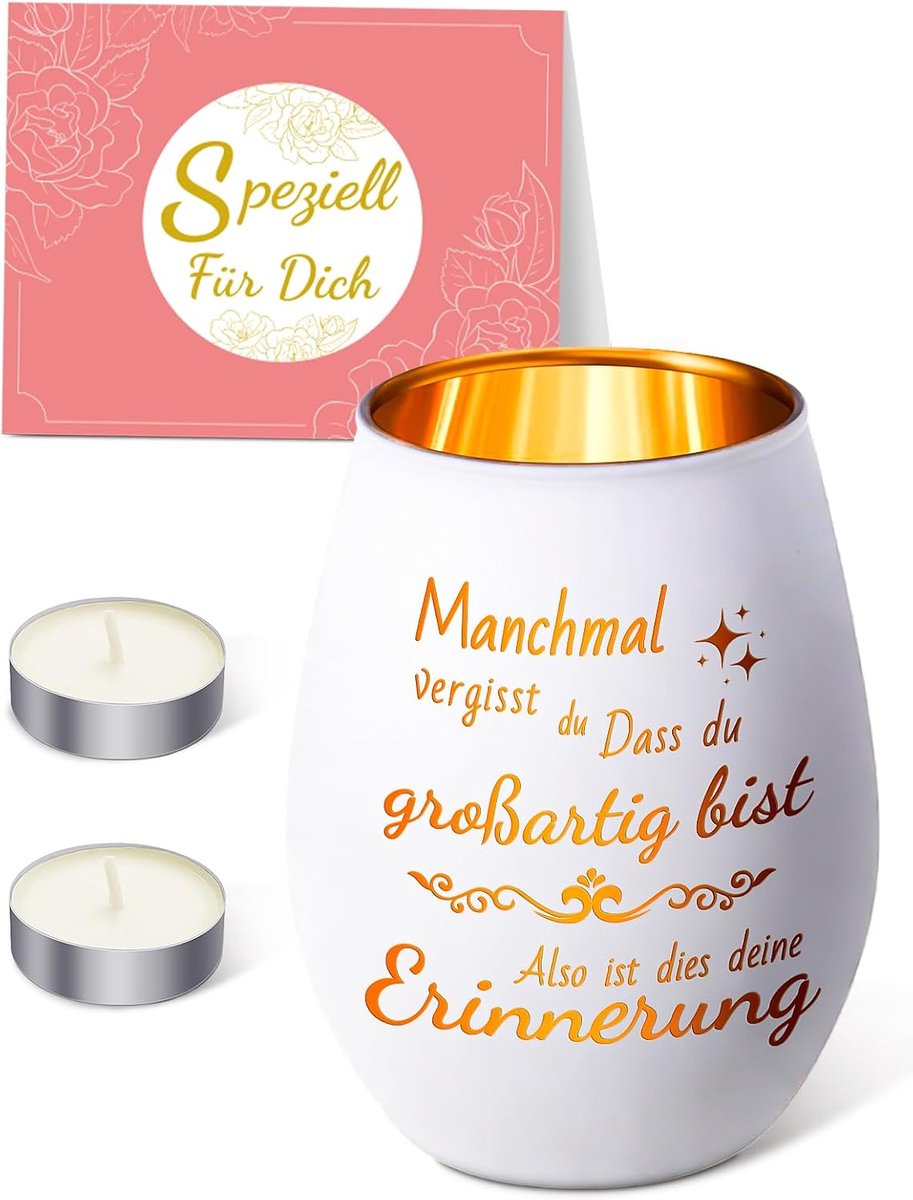 Windlicht met gravure - glazen lantaarn - sfeervol met kaarsen - perfect cadeau voor elke gelegenheid - ShopVlot