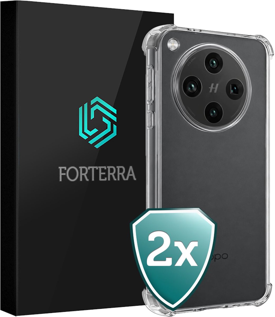 Hoesje 2 Stuks - Geschikt voor OPPO Find X8 Pro - Sterk & Shockproof - Back Cover - Siliconen Case - Telefoon Hoes Shock Proof - Transparant