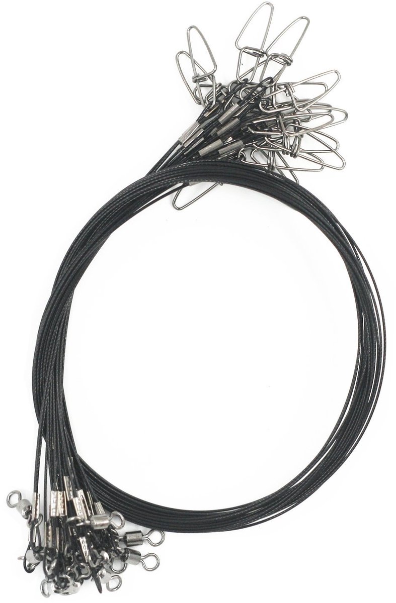 Visdraad Leader Trace 100Lb - 20pcs Roestvrij Staal - Sterke Snoek Vissen Leader Line - Duurzaam en Betrouwbaar - ShopVlot