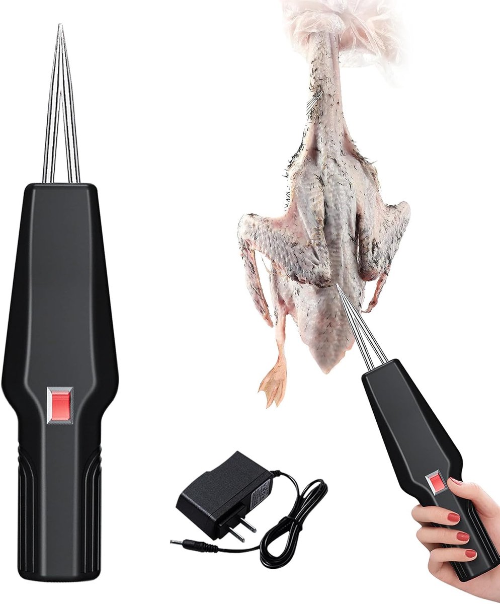 casalora —Handbediende elektrische snelplukmachine voor gevogelte - Haartrimmer voor dieren - Plukmachine - Draagbaar, oplaadbaar, waterdicht - Geschikt voor kippen, eenden, ganzen en kalkoenen