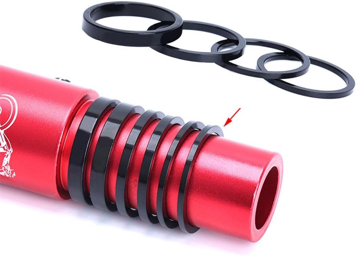 Fiets headset spacers 1 1/8 inch - aluminium legering - lichtgewicht en duurzaam - eenvoudige installatie - ShopVlot
