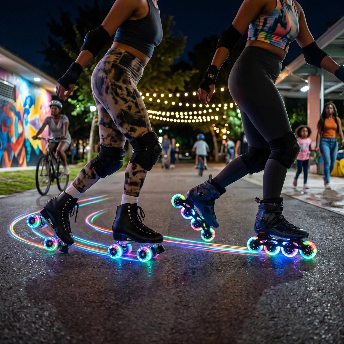 Rolschaatswielen 63 Mm - PU-rubber - LED-verlichting - Sterke grip voor nachtschaatsen - ShopVlot
