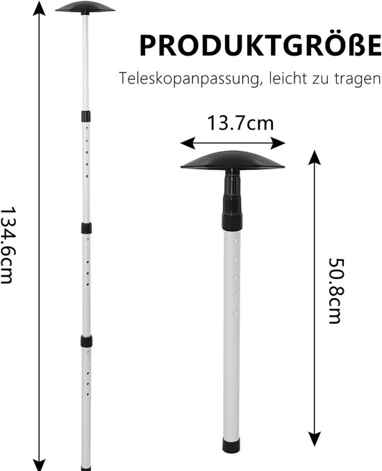 Golf travel bag support rod - aluminium - hoogte verstelbaar - bescherming voor golfclubs - ShopVlot van GOLF — afbeelding 5