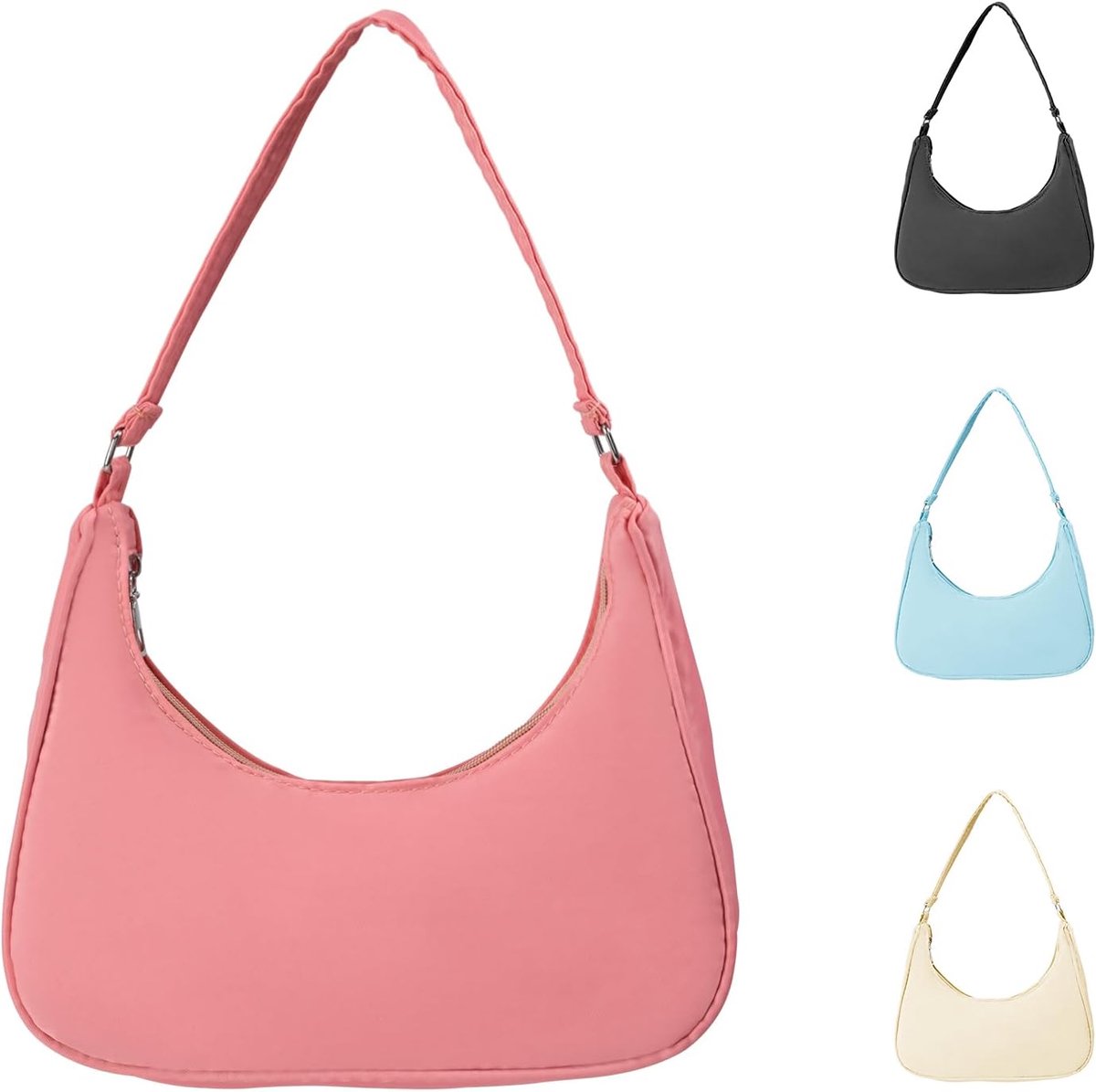 Schoudertas dames handtas - nylon - kleine armpit bag - perfect voor dagelijks gebruik - ShopVlot