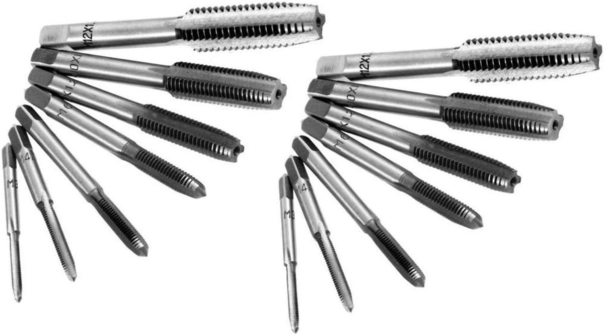 Set van 14 tap stiften M3-M12 - hoogwaardige kwaliteit - geschikt voor precisiewerk - ideaal voor hobby en professional - ShopVlot