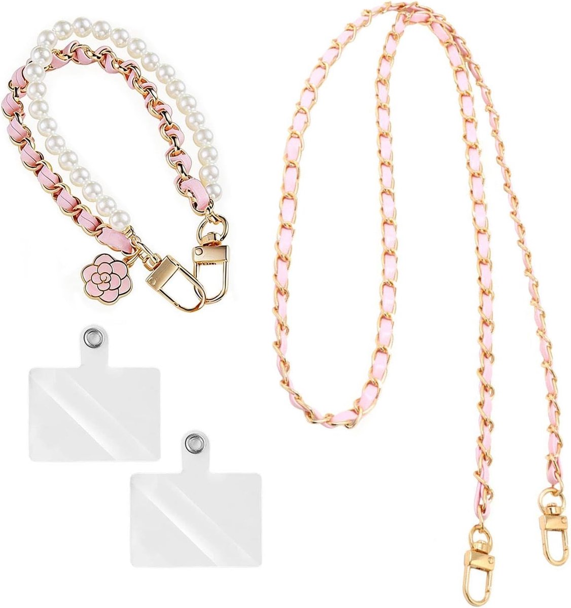 Mobiele telefoonketting 4-delig - lichtzwart - anti-verlies ontwerp - perfect voor kerstcadeaus - ShopVlot