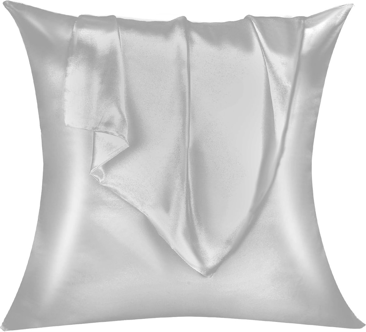 Satin kussenslopen 2-pack - standaardmaat 40x40cm - microfiber satijn - ademend en kreukvrij - ShopVlot