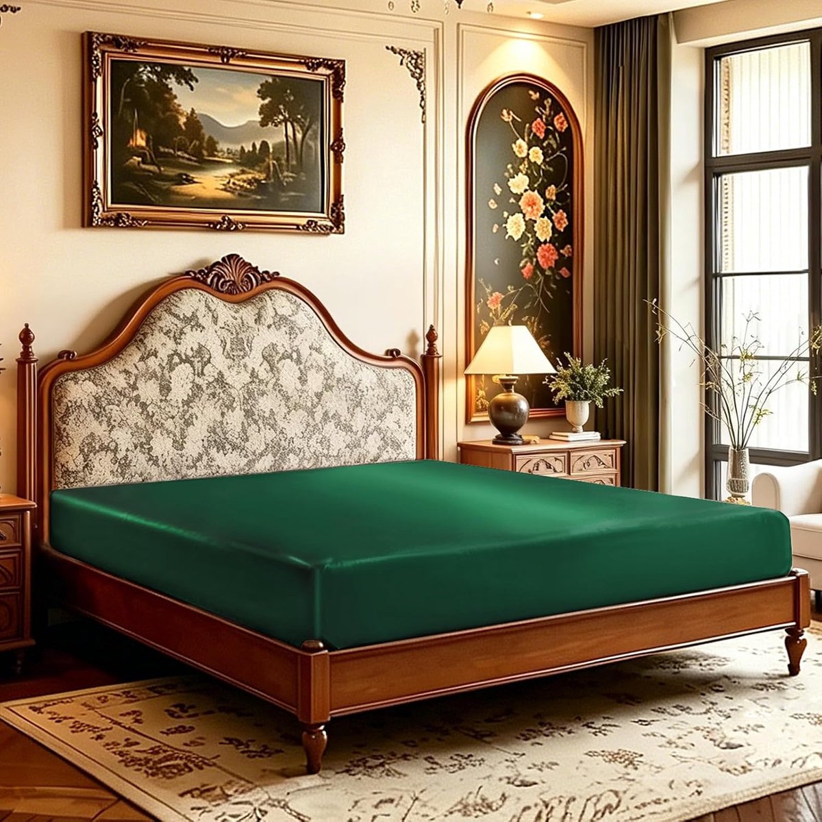 Fitted sheet 120x200x36cm - satijn polyester - luxe glans - ultiem slaapcomfort - ShopVlot