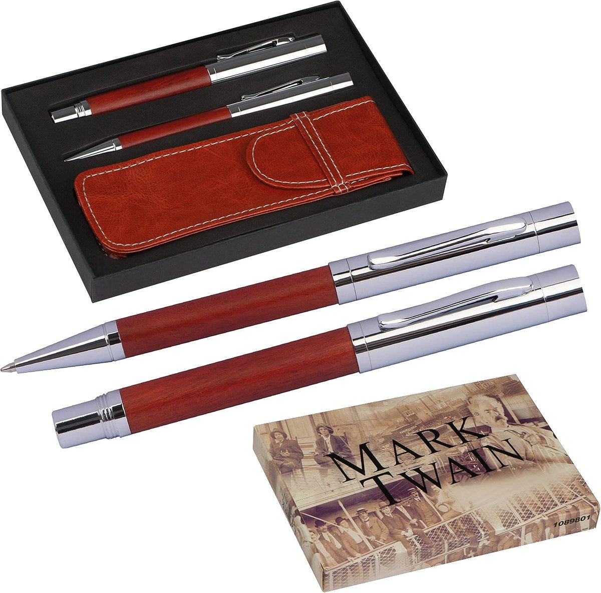 Schrij set - hoogwaardige metalen balpen en vulpen - elegant design - perfect voor op kantoor - ShopVlot