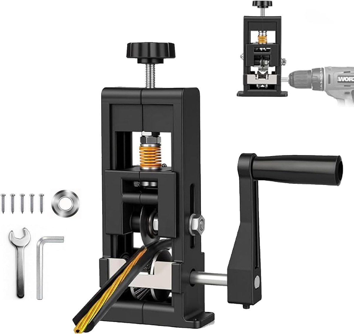 Kabelschilmachine 1-25 mm - robuuste staal/ABS-constructie - instelbare messen - efficiënt kabelstrippen - ShopVlot