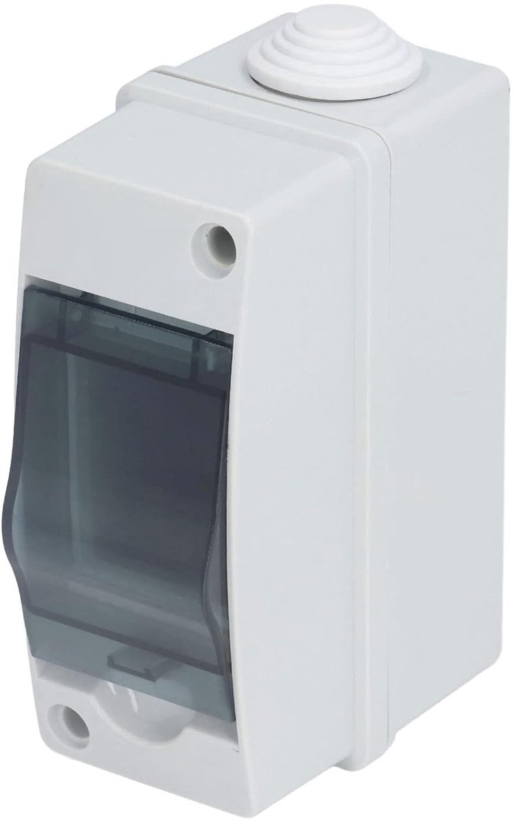 2 Way Distribution Protection Box 125 x 55 x 90mm - IP66 Waterdicht - Transparante deksel - ShopVlot