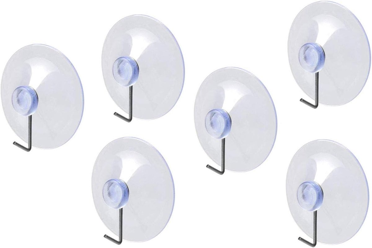 PVC zuignappen set van 40 - 40mm diameter - met metalen haak - ideaal voor bevestigen - ShopVlot