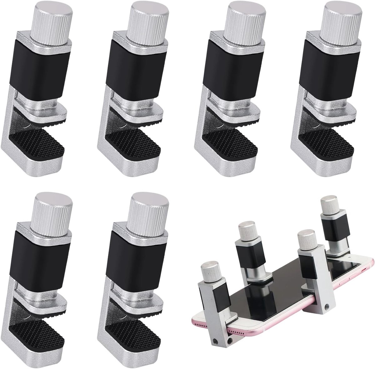 LCD display clamp fixing clips - verstelbaar metaal - 6 stuks - ideaal voor smartphone en laptop reparatie - ShopVlot