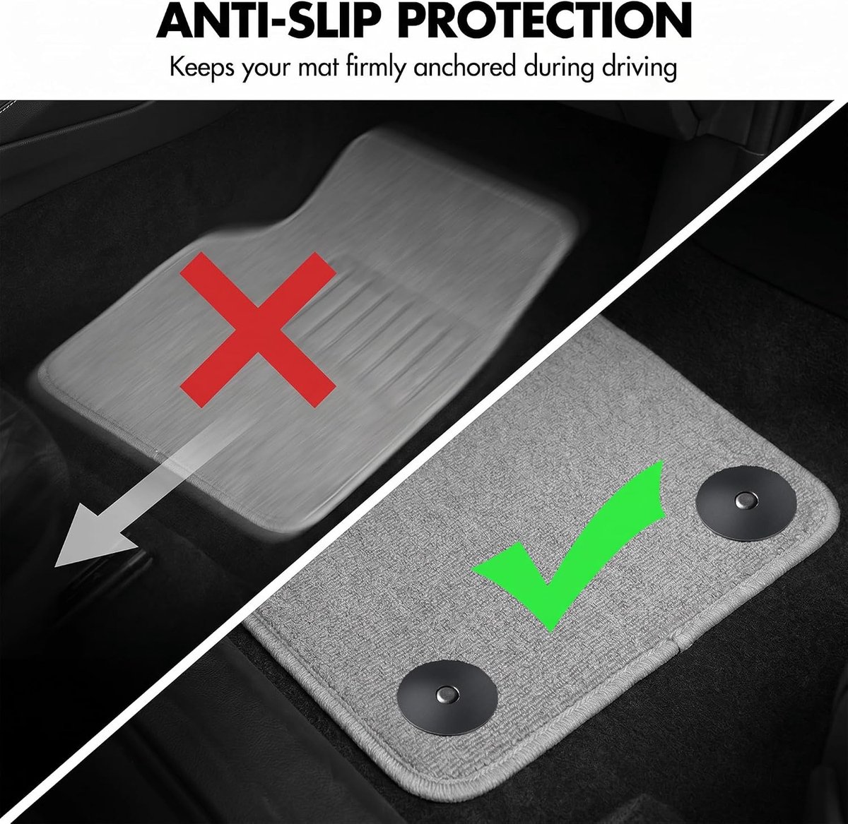 4 Pairs Car Floor Mat Clips, 41mm, Nylon Carpet Fastener Buckle and Universal Mat Holder - ShopVlot