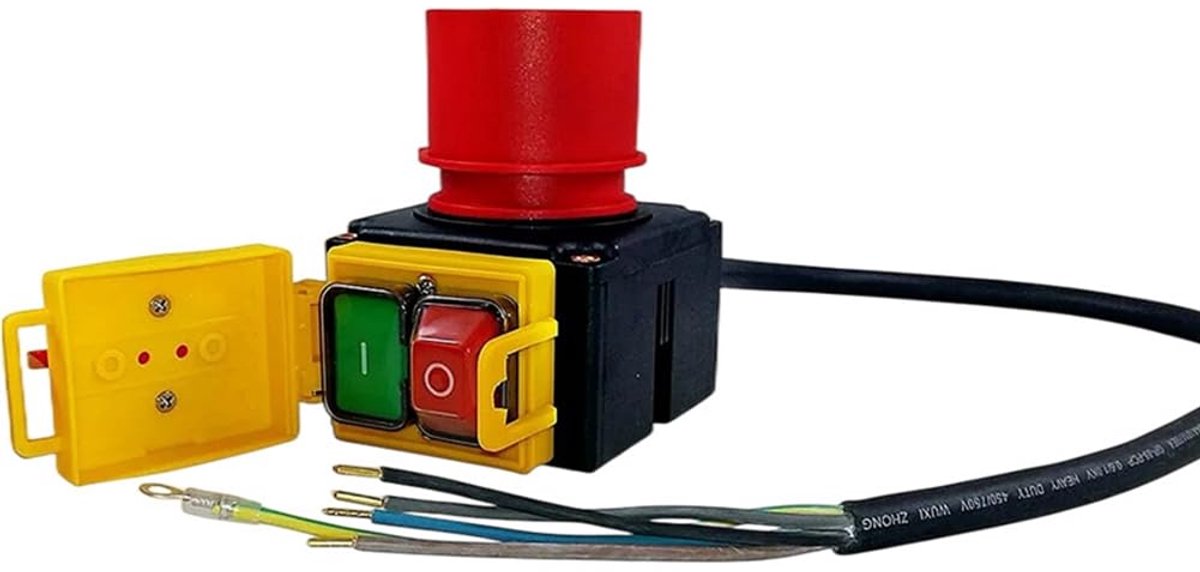 KOA7 device switch machine switch 380/400 V 3 phases with cable and phase switch incl. Combined emergency stop valve - ShopVlot