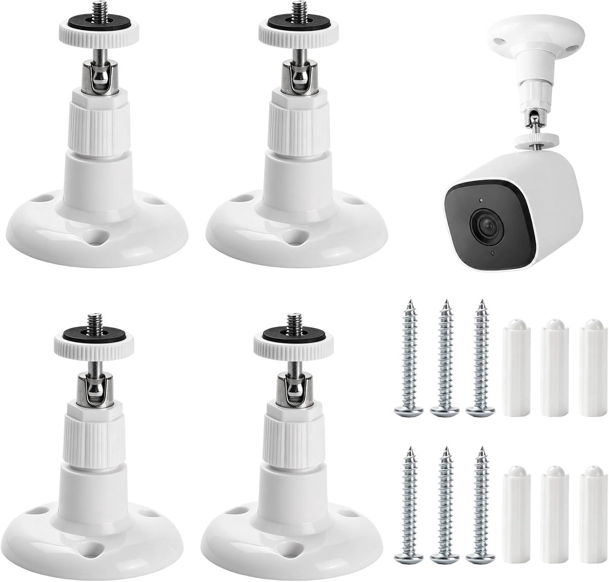4 stuks camerahouder voor buiten, houders voor ringcamera, wit - ShopVlot