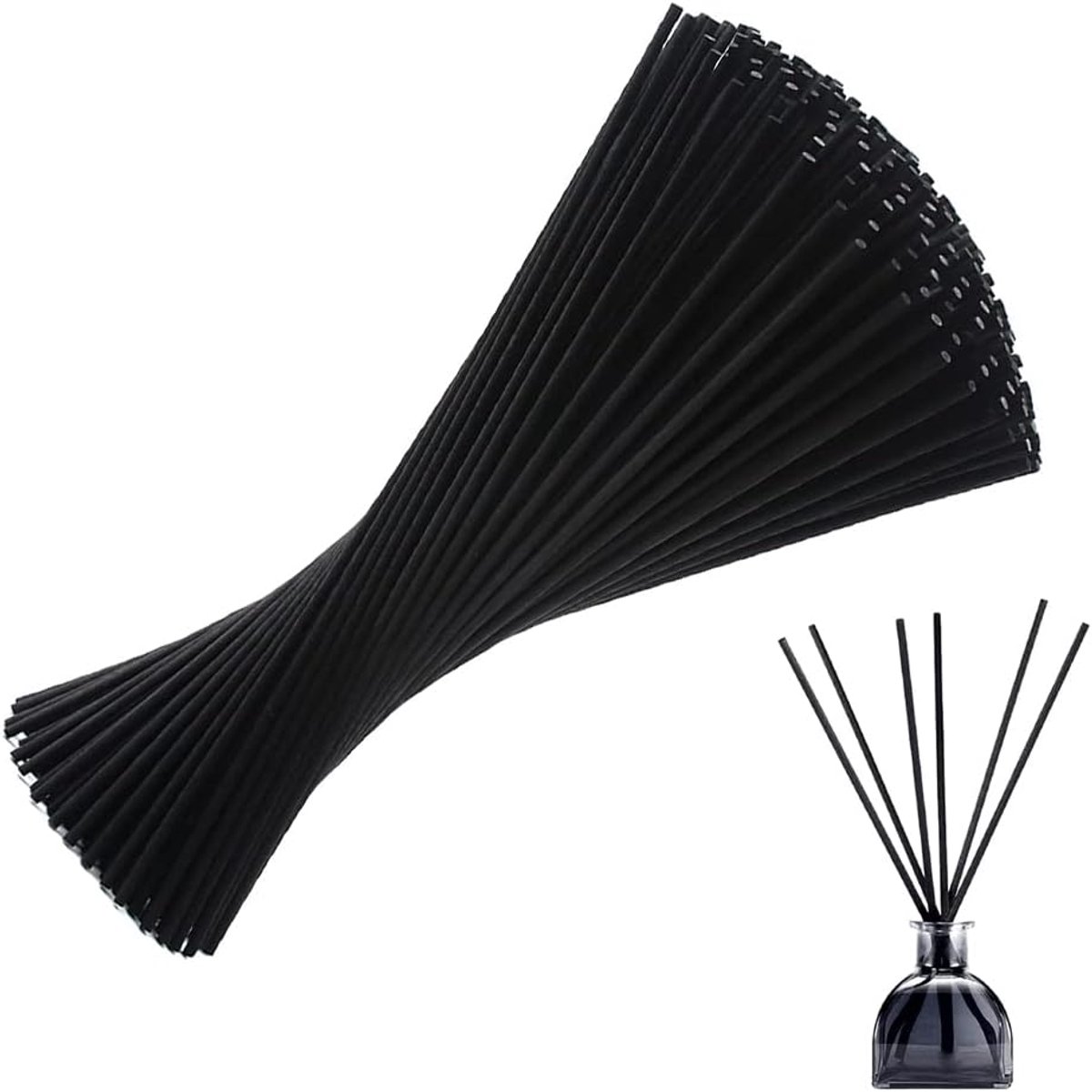 WUDZ Pack of 200 Fragrance Sticks Natural Rattan Wood Chopsticks Diffuser Chopsticks for Home, Office, Hotel (25x3mm - ShopVlot