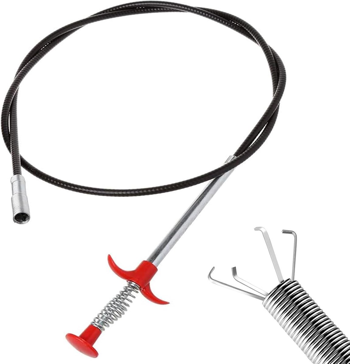 Flexible Claw Pliers, Dewatering Rod, 1 Piece Drain Spiral, Sink Cleaning Hook, Hair Drain Remover, Flexible Claw - ShopVlot