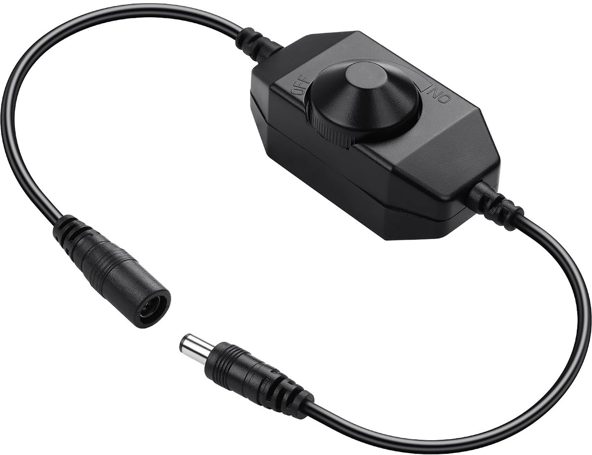 Led-strip-dimschakelaar, 12 V-24 V DC, 5,5 × 2,1 mm, stekker-aansluiting, handmatige draaiknop dimschakelaar voor - ShopVlot